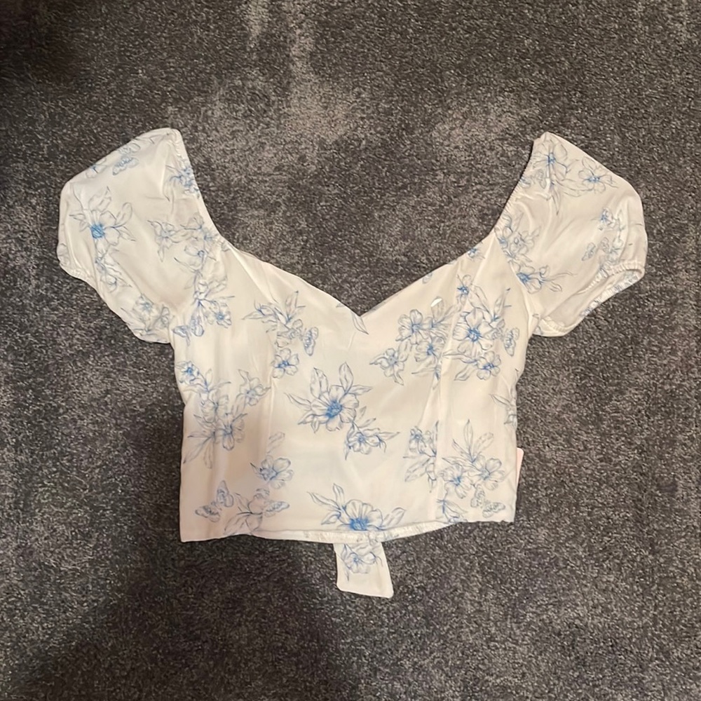 Lottie Moss floral crop top